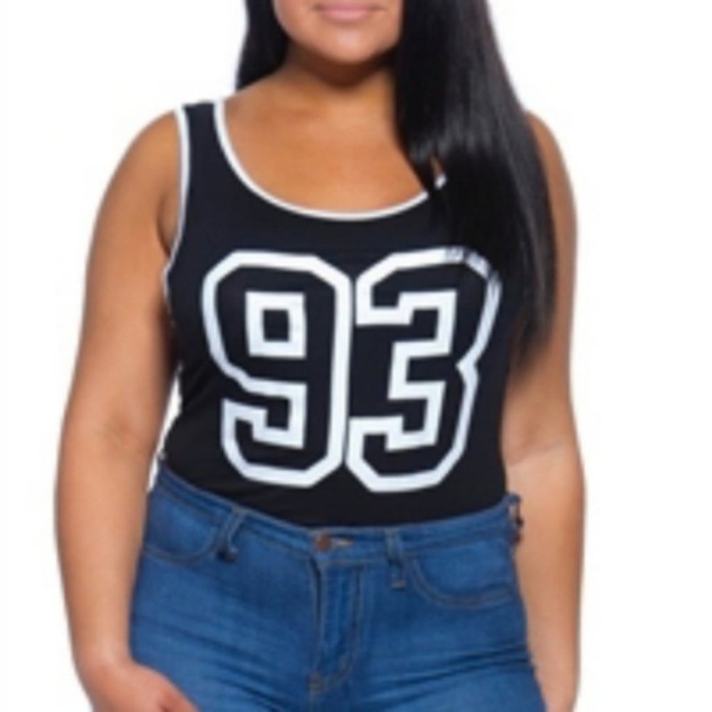 Plus Size Bodysuit 93 Sporty 90s Casual Street